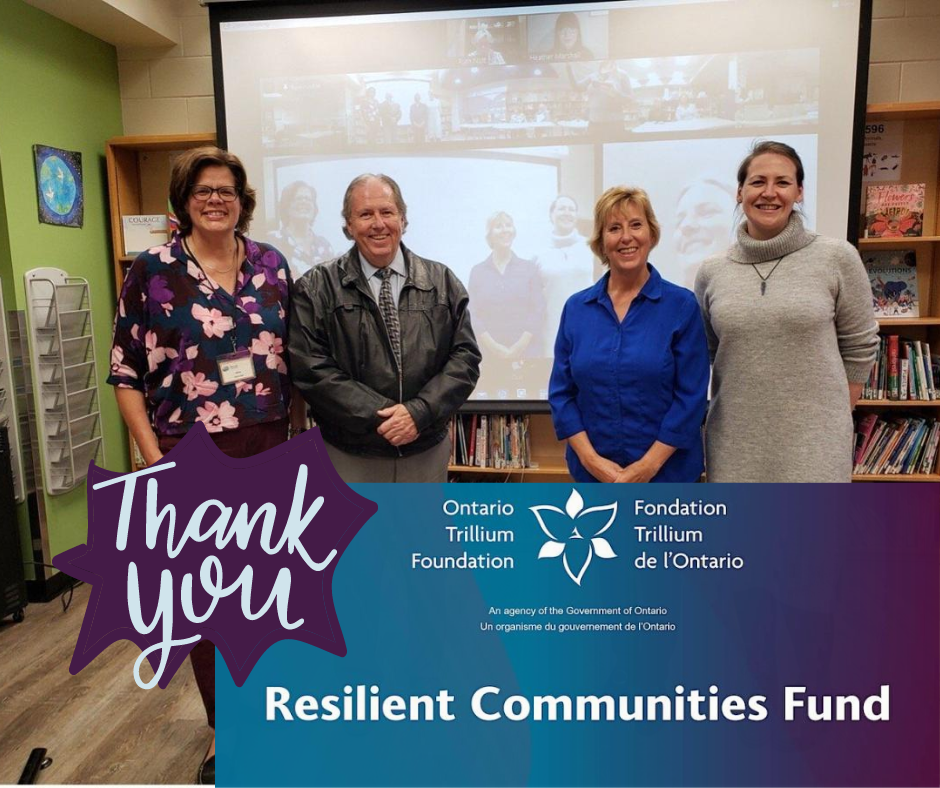 Thank you Ontario Trillium Foundation for providing us with the Resilient Communities Fund!
