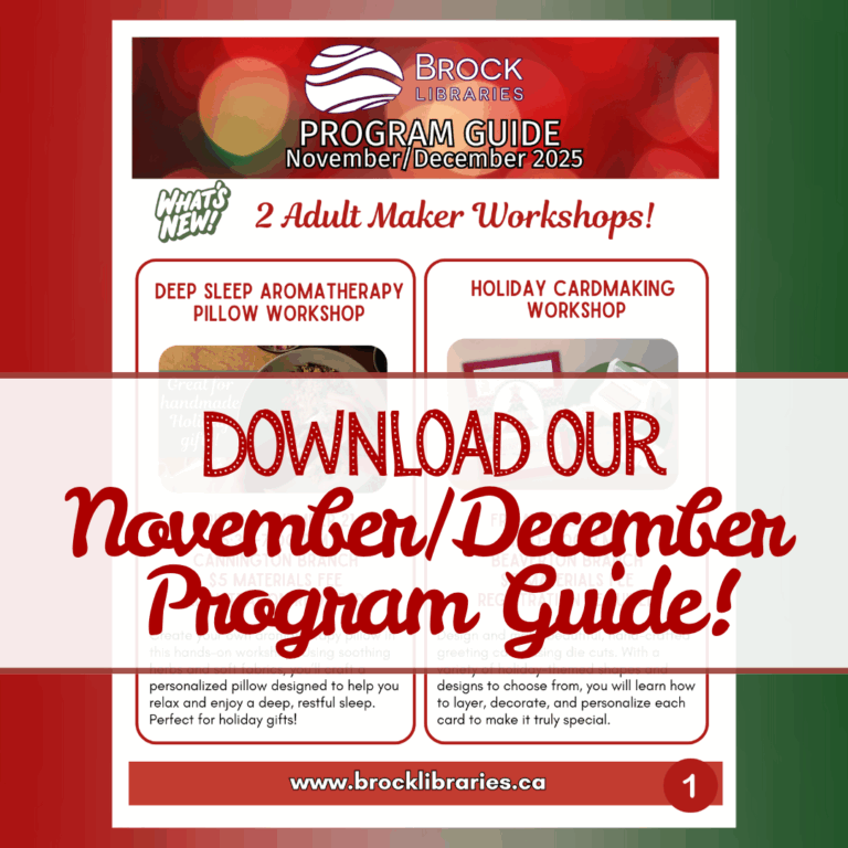 Read more about the article 🍂📖 Your November & December Library Program Guide is Here!